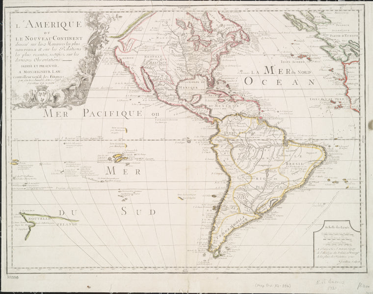 L'Amerique, ou, Le nouveau continent : dresseè sur les memoires les plus nouveaux et sur les relations les plus recentes, rectifiez sur les dernieres observàtions