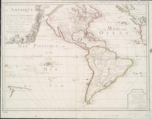 L'Amerique, ou, Le nouveau continent : dresseè sur les memoires les plus nouveaux et sur les relations les plus recentes, rectifiez sur les dernieres observàtions