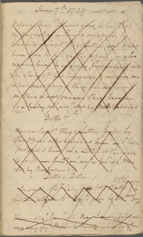 George Washington notebook as a Virginia colonel