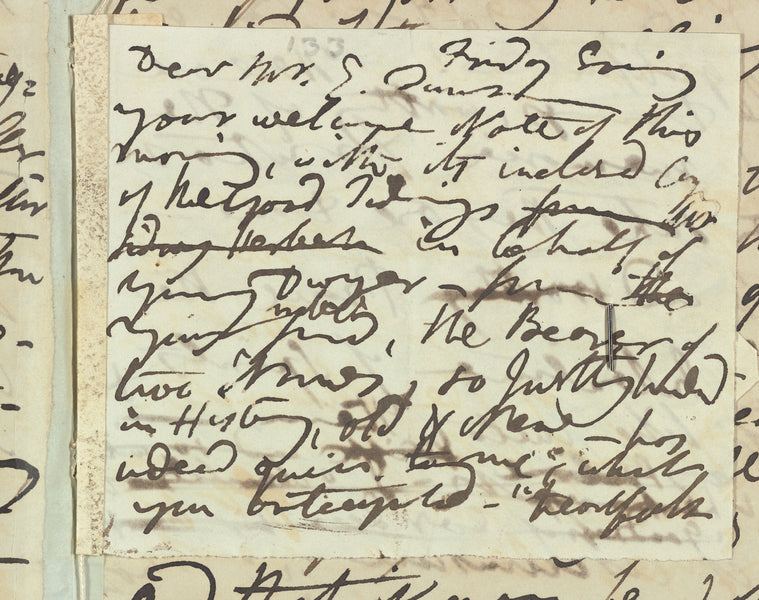 Jane Porter to Sir James Emerson Tennent, autograph letter (copy)