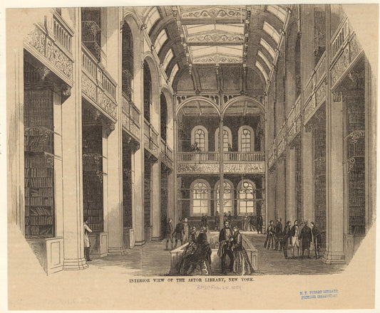 Interior view of the Astor Library, New York