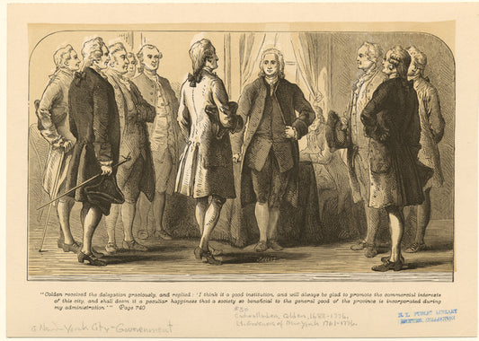 Colden receiving the delegation of the Chamber of Commerce