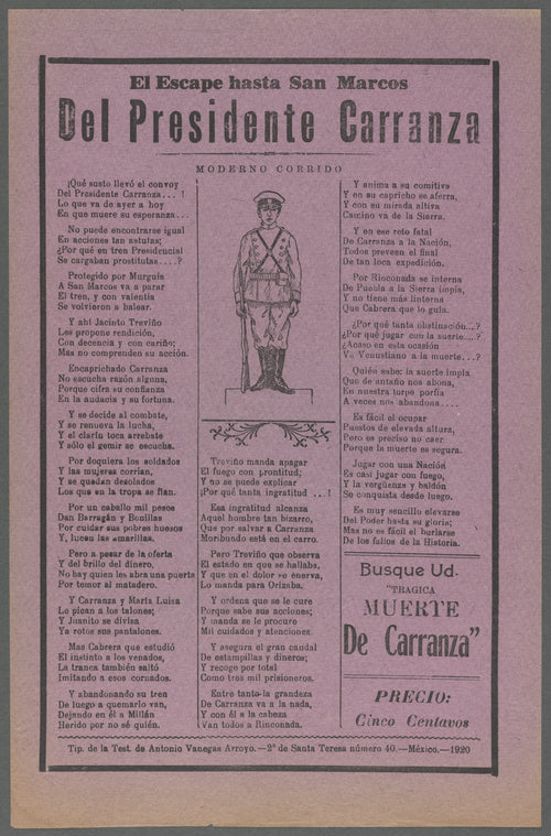 El escape hasta San Marcos del Presidente Carranza