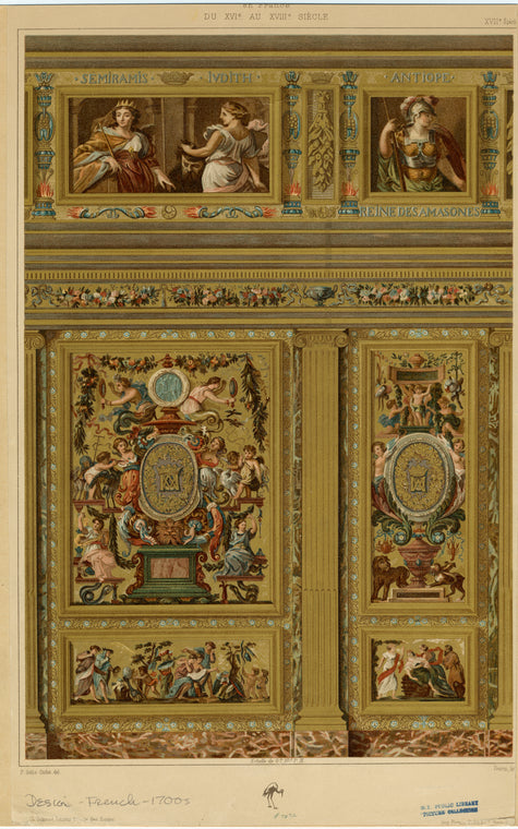 Decorative paintings, France, 17th century