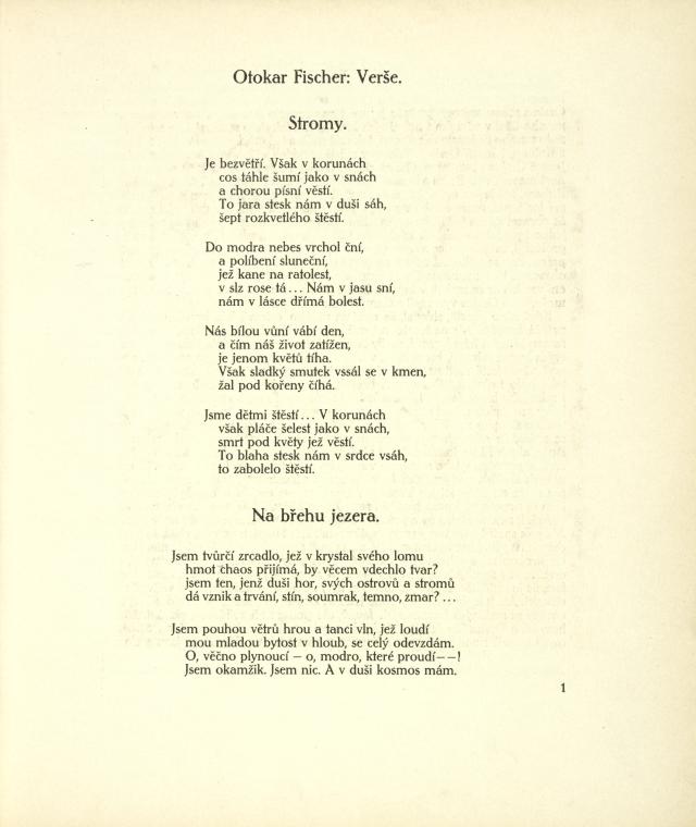 Otokar Fischer: Verše.
