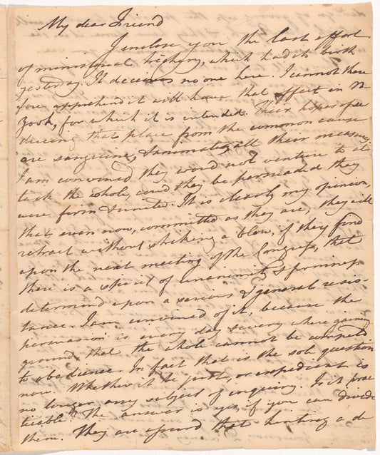 Letter from Arthur Lee
