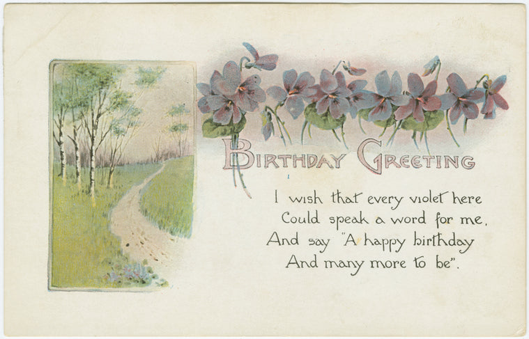Birthday greeting.