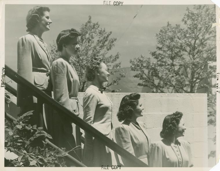 American Telephone & Telegraph Exhibit - Side view of employees