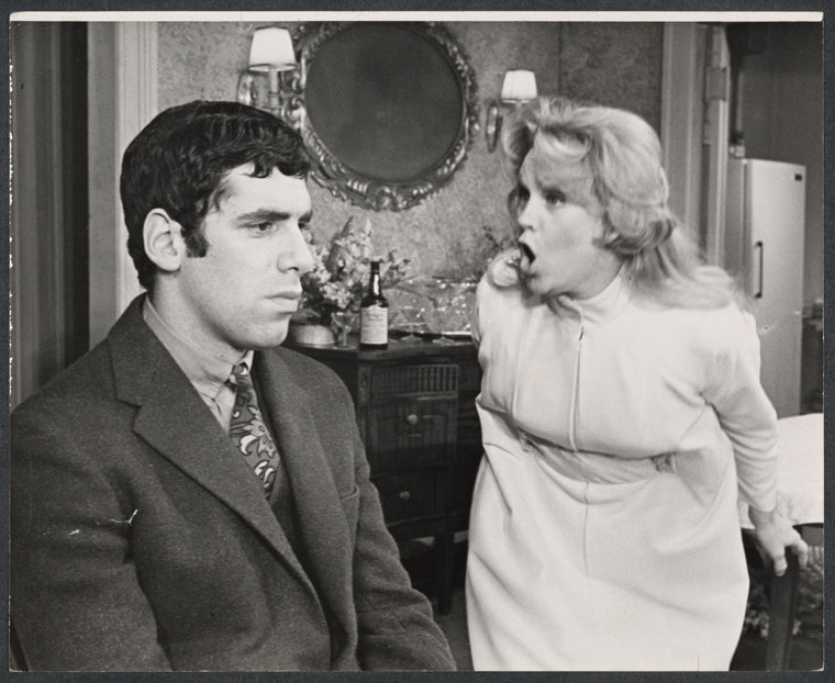 Elliott Gould and Barbara Cook in the 1967 Broadway production of Little Murders