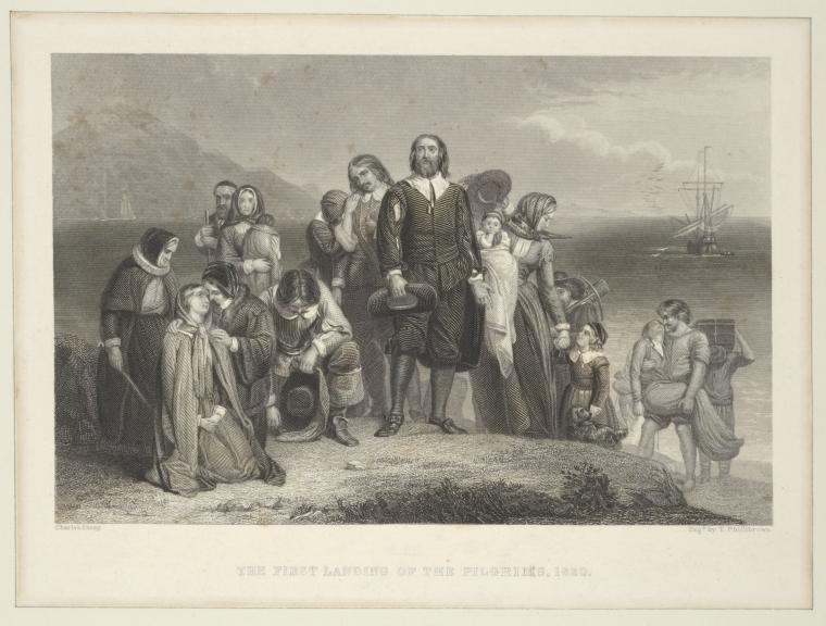 The first landing of the Pilgrims, 1620.