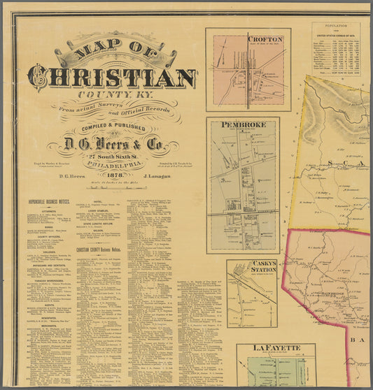 Map of Christian County, Ky. : from actual surveys and official records