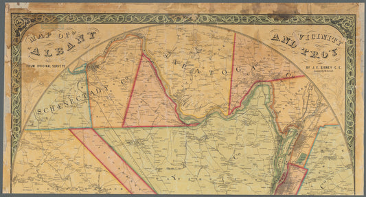 Map of the vicinity of Albany and Troy: from original surveys