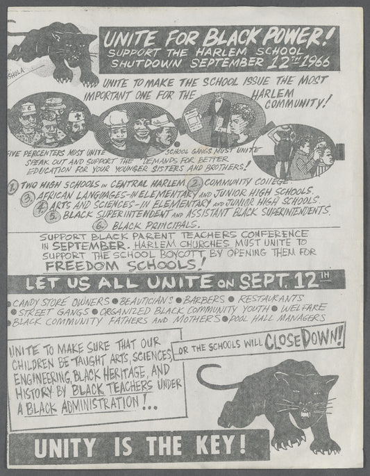 Unite for Black Power flyer