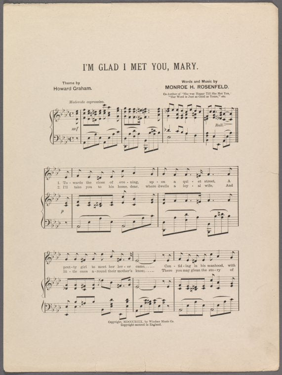 I'm glad I met you, Mary