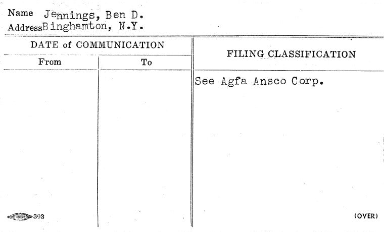Jennings, Ben D.