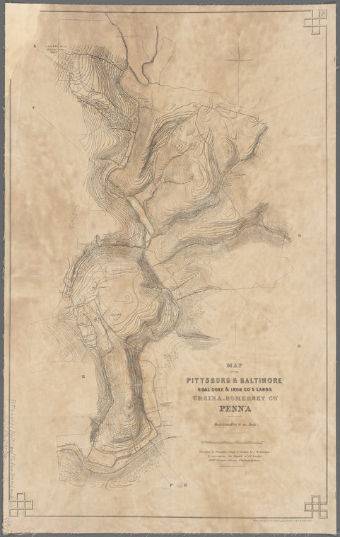 Map of the Pittsburg & Baltimore Coal Coke & Iron Co.'s lands, Ursina, Somerset Co., Penna.