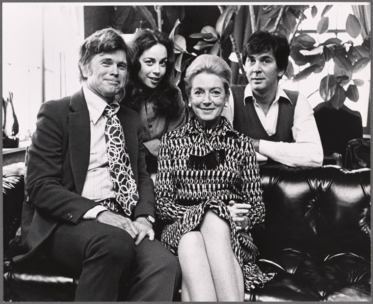 Barry Nelson, Maureen Anderman, Deborah Kerr and Frank Langella in rehearsal for the stage production Seascape