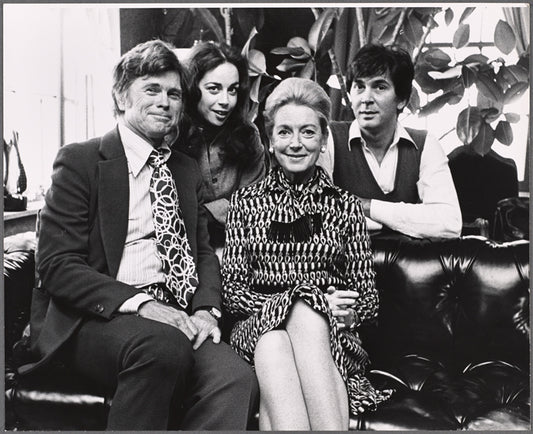 Barry Nelson, Maureen Anderman, Deborah Kerr and Frank Langella in rehearsal for the stage production Seascape