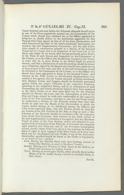 An act for carrying into effect two conventions with the King of the French for suppressing the slave trade