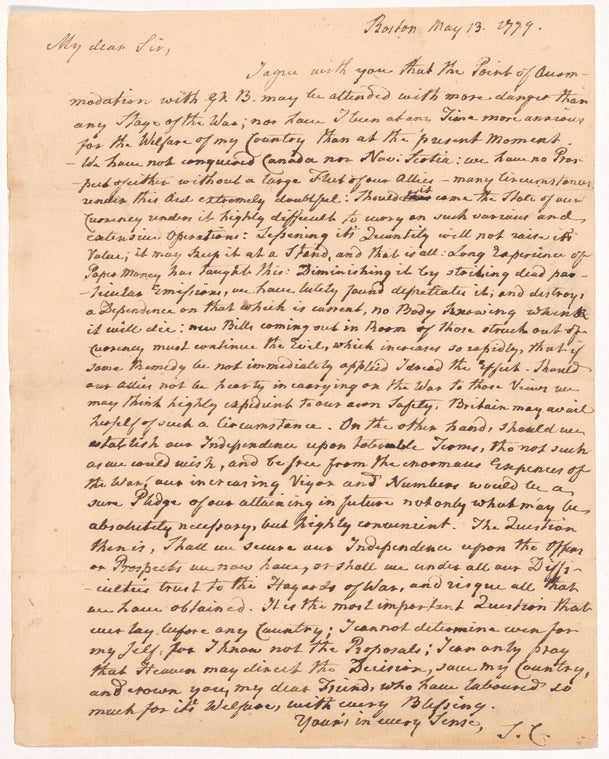 Letter from Samuel Cooper