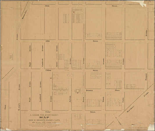 Map of John W. Decker's houses and lots in the 23d ward, New York City