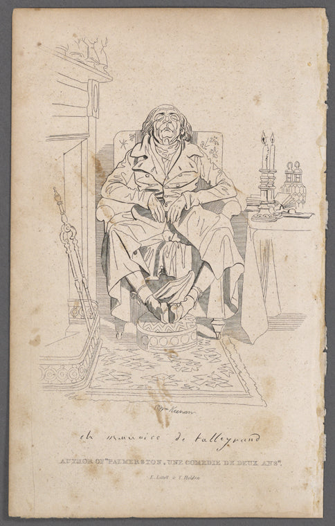Ch. Maurice de Talleyrand [signature]. Author of "Palmerston, une comedie de deux ans."