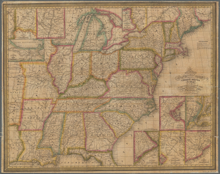 Mitchell's travellers guide through the United States: a map of the roads, distances, steam boat & canal routes &c