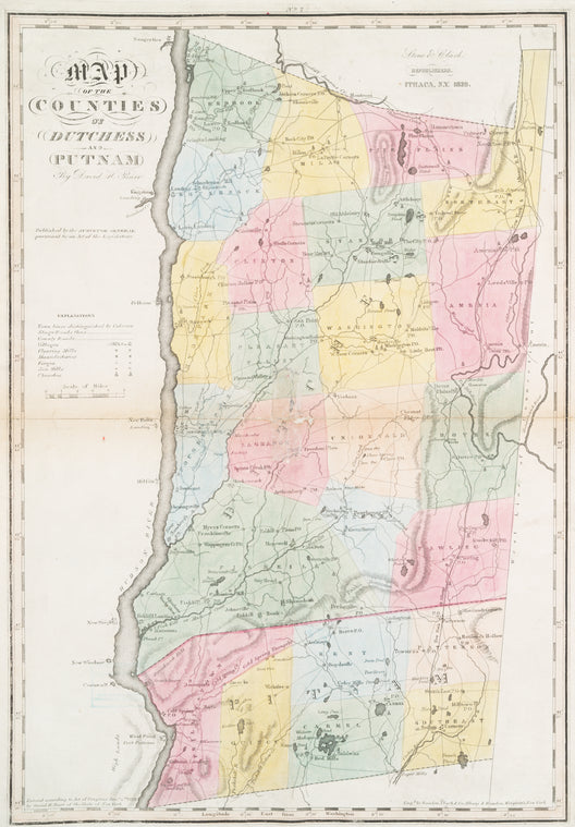 Map of the counties of Dutchess and Putnam