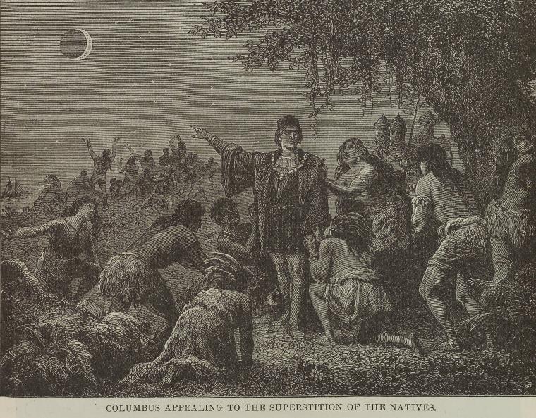 Columbus appealing to the superstition of the natives