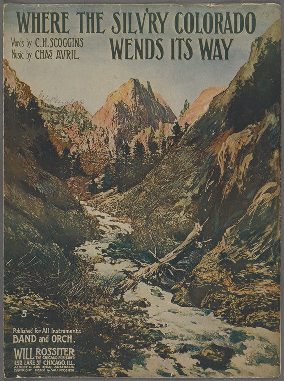 Where the silv'ry Colorado wends its way