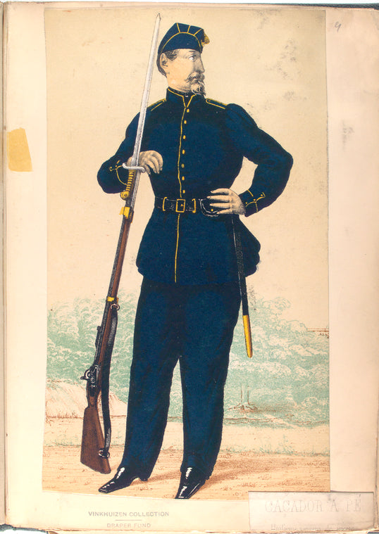 Caçador a pé, uniforme pequeno de inverno