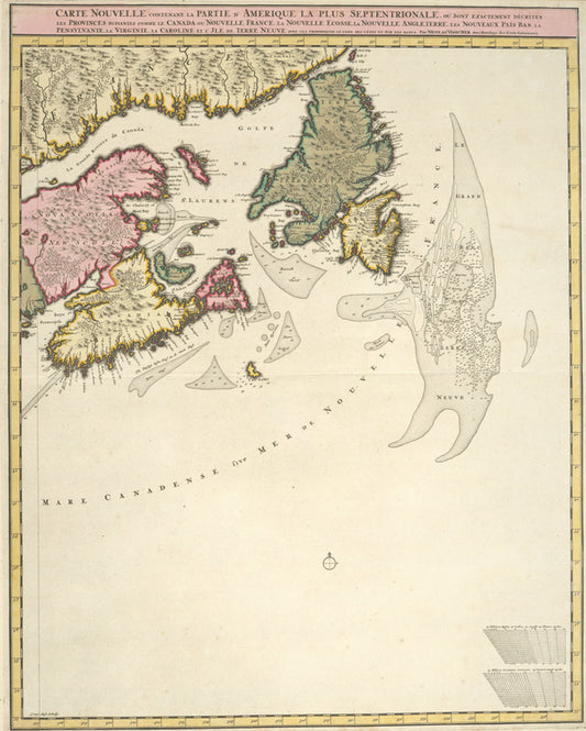 Nova tabula geographica complectens borealiorem Americae partem.