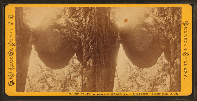 The Flume, near View of Hanging Boulder, Franconia Mountains, N.H.