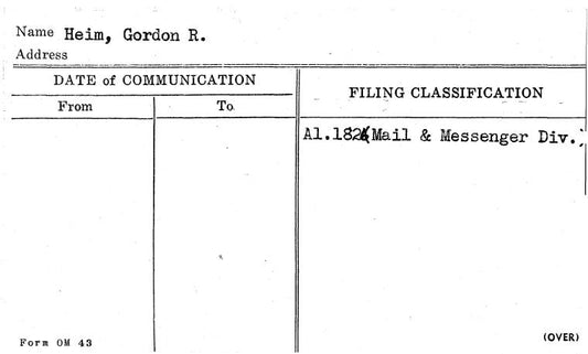 Heim, Gordon R.