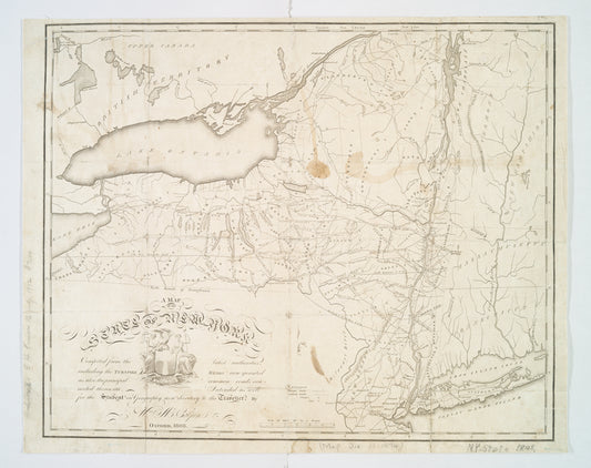 A map of the state of New York : compiled from the latest authorities : including the turnpike roads now granted as also the principal common roads connected there with