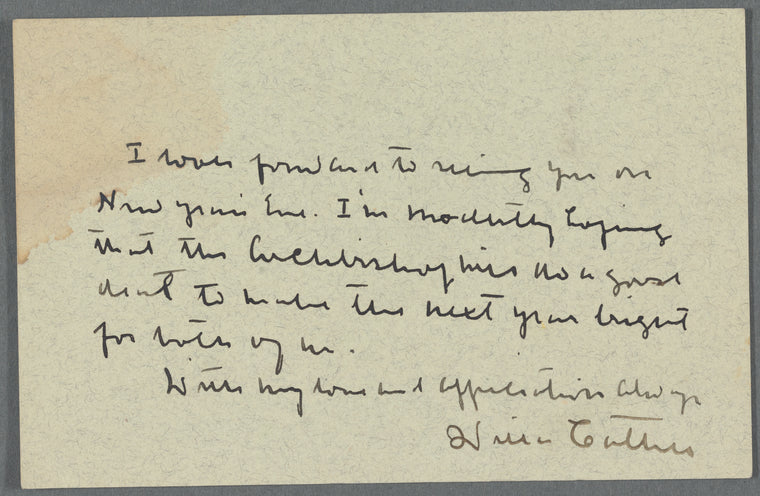 Willa Cather to Blanche Knopf, December 26, 1926