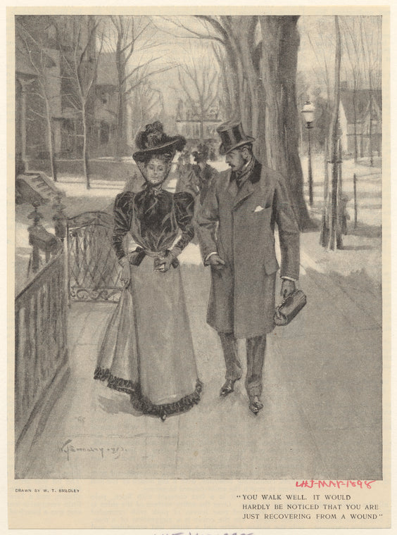 "You walk well.  It would hardly be noticed that you are just recovering from a wound"