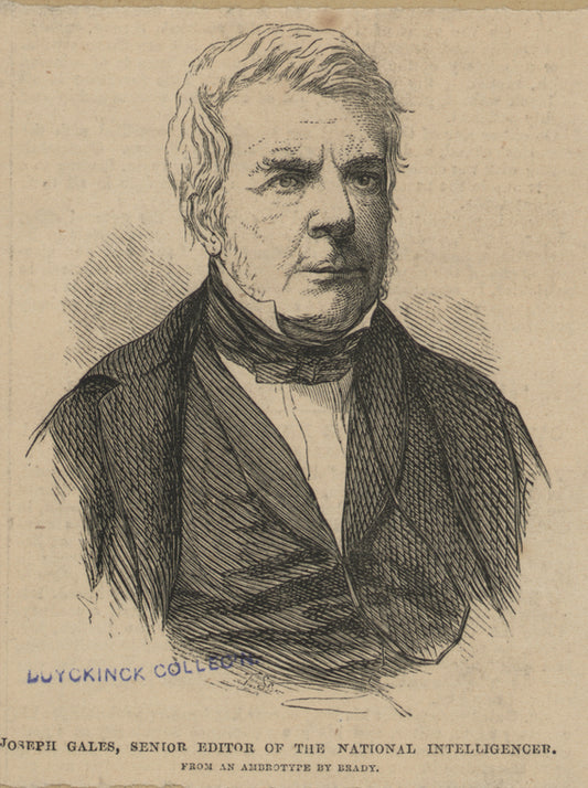 Joseph Gales, senior editor of the National intelligencer. From an ambrotype by Brady.