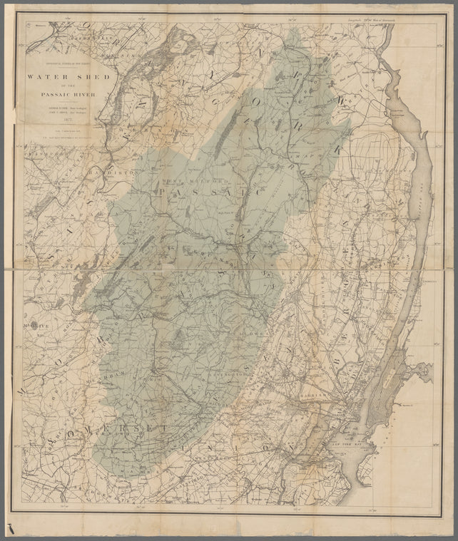 Water shed of the Passaic River