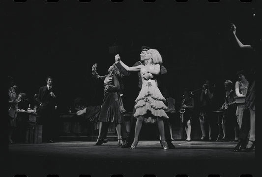 Bert Convy [right], Jill Haworth and ensemble in the stage production Cabaret