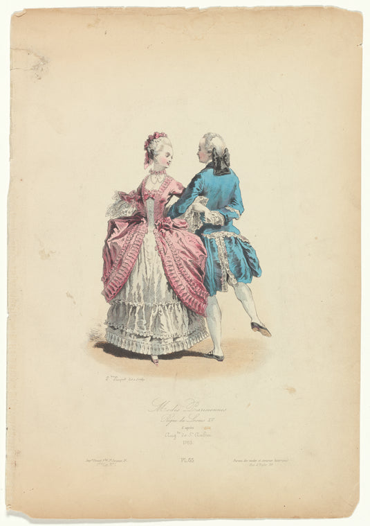 Modes parisiennes, règne de Louis XV: d'après Augte.de St. Aubin, 1763