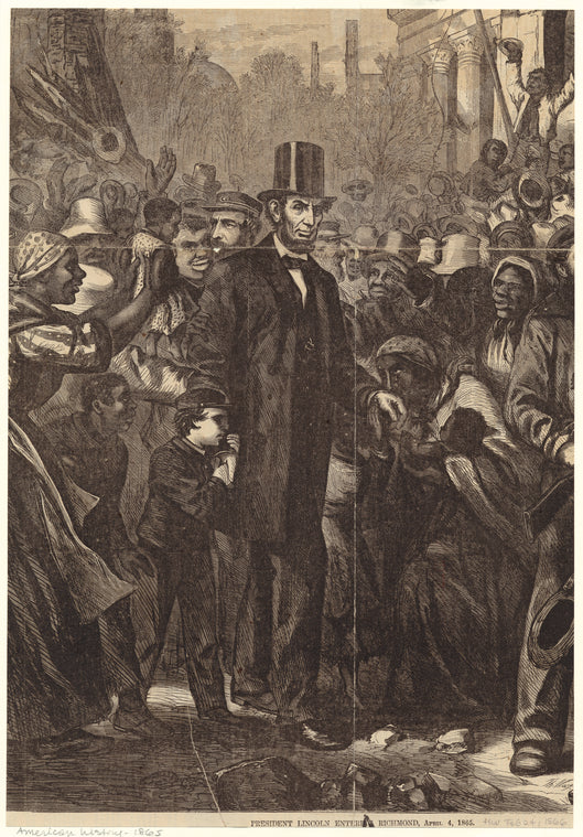 President Lincoln entering Richmond, April 4, 1865