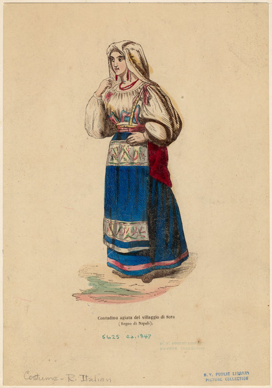 Contadina agiata del villaggio di Sora