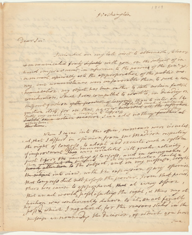 Draft of a letter