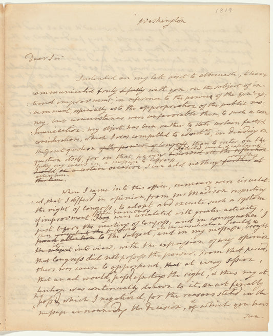 Draft of a letter