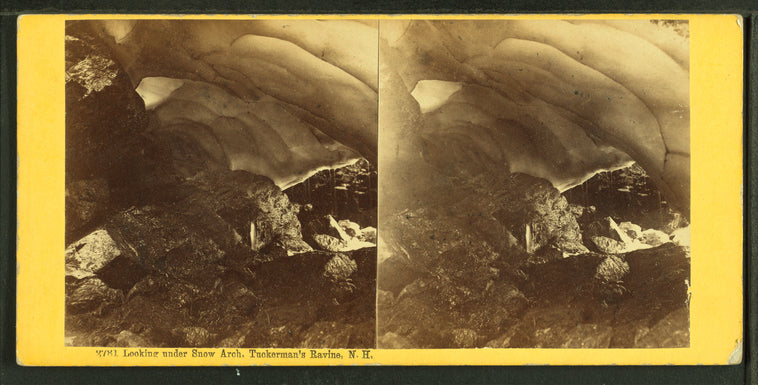 Looking under Snow Arch, Tuckerman's Ravine, N.H.