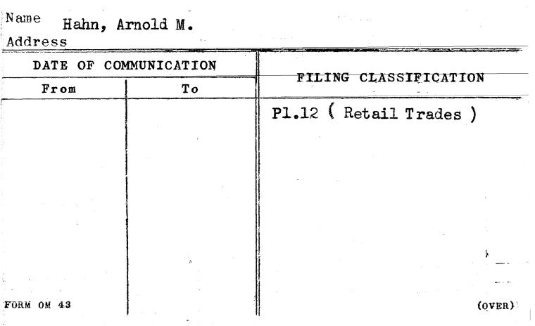 Hahn, Arnold M.