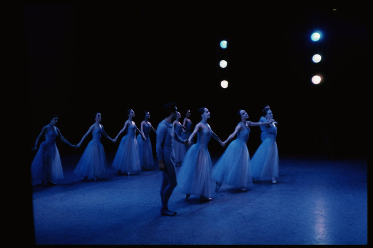 New York City Ballet production of "Serenade" with Jillana, Maria Tallchief and Patricia Wilde, choreography by George Balanchine (New York)