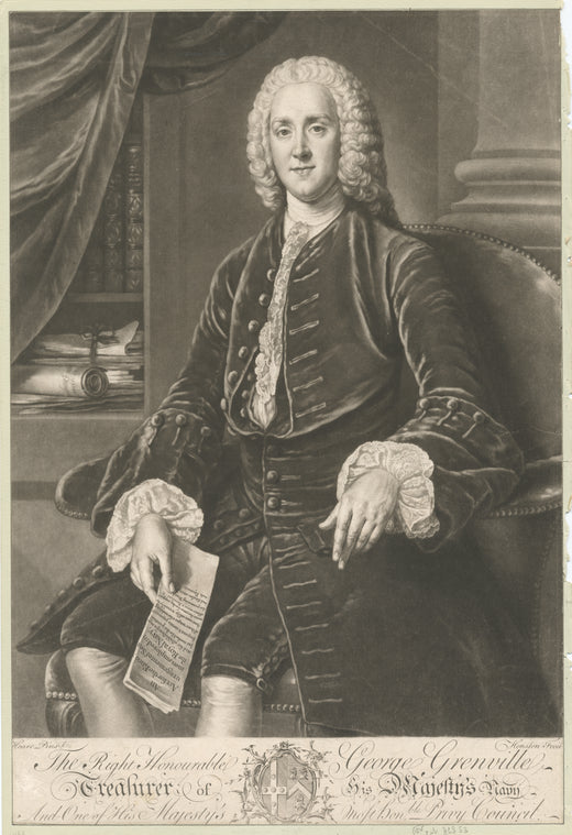 The Right Honourable George Grenville, Treasurer of His Majesty's Navy, and one of His Majesty's most honble. Privy Council.