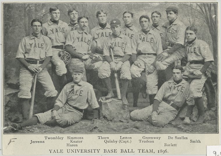 Yale University Base Ball Team, 1896; Princeton College Base Ball Team, 1896.